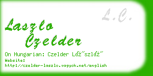 laszlo czelder business card